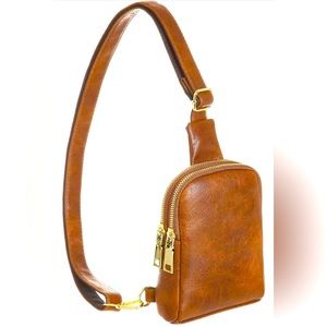 Unisex Mini Belt Bag with Adjustable Strap Small Fanny Pack shoulder bag brown